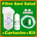 FILTRO DE AGUA - Carbón Activado - Sani Salud + Multikit de Instalacion R4
