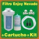 FILTRO DE AGUA - Carbón Activado - Enjoy Nevado + Multikit de Instalacion R4